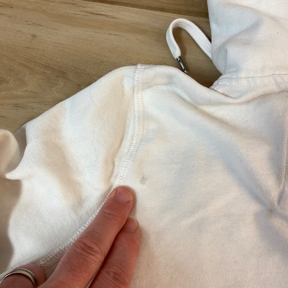 Abercrombie & Fitch White Full Zip Hoodie Sweatshirt A&F Football 1892 Large - Picture 14 of 14